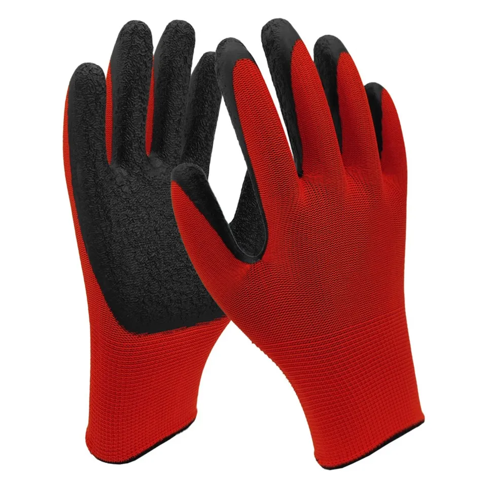 Red Shell Latex Coated Gloves